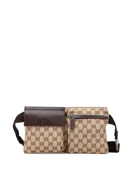 Gucci 2000-2015 GG Canvas Double Pocket belt bag 32151163