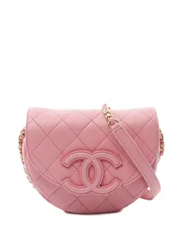Chanel 2021-2025 Mini Quilted Caviar CC Messenger Flap crossbody bag 32162730