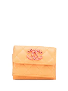 Chanel 2021-2025 Quilted Caviar 19 Compact Flap Wallet small wallets 32163376