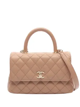 Chanel 2021-2025 Mini Caviar Coco Top Handle Bag satchel 32158301