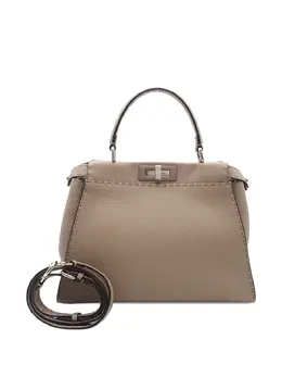 Fendi 2000-2010 Medium Leather Selleria Peekaboo Iconic satchel 32163365