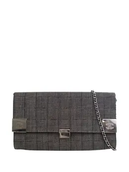 Chanel 2002-2003 CC Choco Bar Denim Chain Flap shoulder bag 32163191