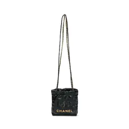 Сумка 22 Mini 23S Глянцевая Телячья Кожа Черная Chanel as3980-b08037-94305