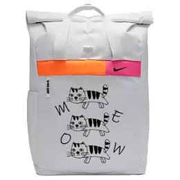 Рюкзак из полиэстера обычный унисекс светло-серебристый серый Nike, Black Cat cu1488-094(team378-jian f2) | black cat