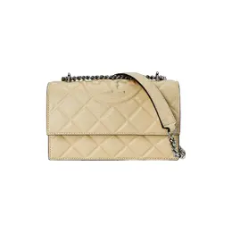 Сумка кроссбод Fleming Leather через плечо с бахромой женская желтая Tory Burch 164800-701