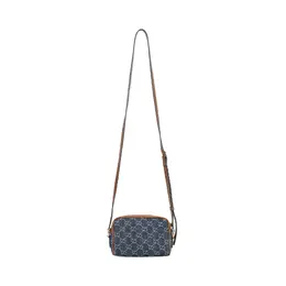 Сумка через плечо из холста женская синяя/коричневая Gucci 517350-2kogg-8357