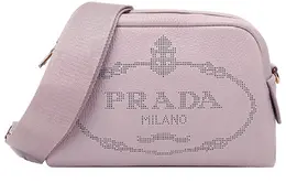 Кожаная сумка через плечо женская в цвете водяной лилии Prada 1bh187_2dkv_f0nz2_v_olo