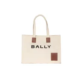 Сумка-шоппер из холста, белая женская Bally 6307809