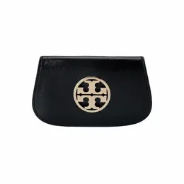 Кожаная женская сумка-клатч через плечо с одним ремнём чёрный Tory Burch 152250-001