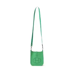 Сумка Evelyne через плечо из кожи унисекс зеленый Hermes h084554ckab
