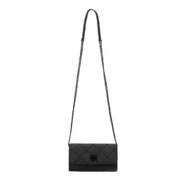 Кожаная плечевая сумка через плечо мини женская черная Tory Burch 150059-001