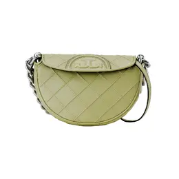 Сумка-кроссбоди Fleming Sheepskin через плечо мини женская оливково-зеленая Tory Burch 143575-300