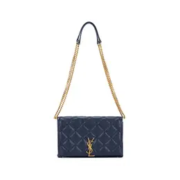 Сумка через плечо из овчины женская синяя Saint Laurent 585031d3194227