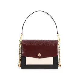 Robinson Leather Portable Crossbody Bag, Shoulder Bag Women's Brown Red Tory Burch 74610-006
