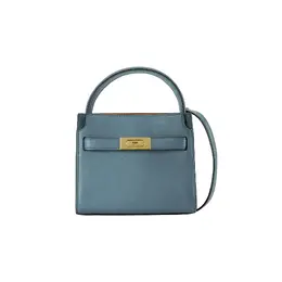 Сумка кросс-боди мини Lee Radziwill из телячьей кожи женская светло-голубая Tory Burch 81106-400