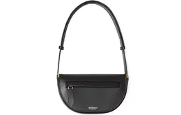 Кожаная сумка через плечо, сумка-полумесяц, женская сумка, черная Burberry 80359841