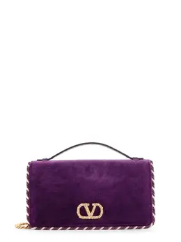 Valentino Garavani-Valentino Garavani Velvet Bag/Wallet With Vlogo Signature Detail-Donna 52620590186836