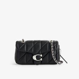 Стеганая кожаная сумка через плечо tabby Coach, черный r04235327 | lh/black