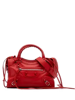 Balenciaga 2014 Mini Matte Goatskin Motocross Rubber Covered Classic City satchel 32153784