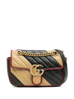 Gucci 2016-2025 Small GG Marmont Matelasse Diagonal Leather Torchon shoulder bag 32167561
