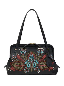 Etro embroidered leather shoulder bag 31755765