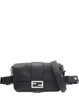 Fendi 10s logo-plaque leather belt bag 32148534
