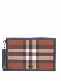 Burberry клатч в клетку, коричневый 8050829 | коричневый