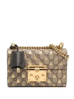 Gucci 2016-2025 Small GG Supreme Bee Padlock crossbody bag 32152822