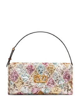 Valentino Garavani small Vain Soft sequin-embellished shoulder bag 31092760