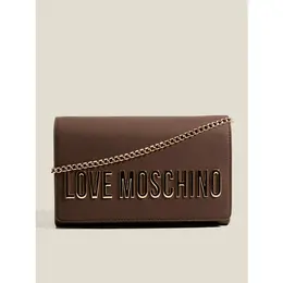 Сумка клатч Love Moschino, фактура зернистая, темно-коричневый 4669260076