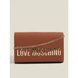 Сумка клатч Love Moschino, фактура зернистая, красно-коричневый 4669260077