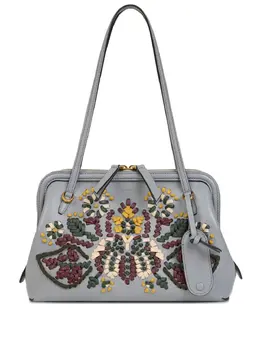Etro embroidered leather shoulder bag 31754938