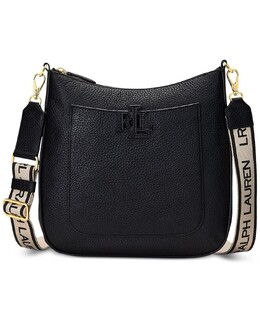 Маленькая сумка через плечо Cameryn из шагреневой кожи Lauren Ralph Lauren, черный 16479033 | black