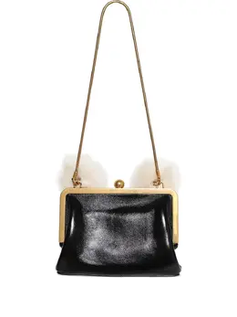 Khaite small Lilith shearling-strap shoulder bag 29397650