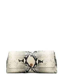 Khaite snakeskin flap clutch 30980605