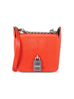 Квадратная кожаная сумка через плечо Love Too Small с тиснением под ящерицу Rebecca Minkoff, коралл 0400019445466 | coral