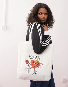 Сумка-шоппер Adidas Originals x Nelson белого цвета 138340379 | white