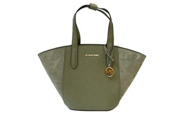 Сумка-шоппер Portia из кожи и замши, зеленая, женская, Michael Kors 35f1gpat1s-342