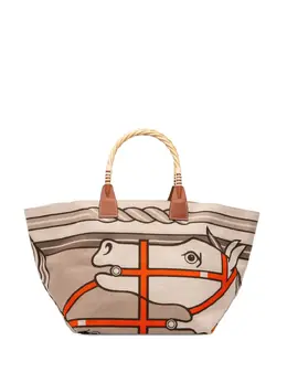 Hermes 2013 Toile H Plume Quadrige au Fil Steeple 31 tote bag 32188621