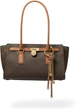 Сумка-тоут Michael Kors Hamilton Moderne Small East West Shoulder Tote W/ Charm, цвет Brown/Acorn 10030982 | brown/acorn