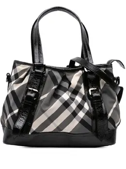 Burberry 2000-2017 Beat Check Nylon Lowry satchel 32152421