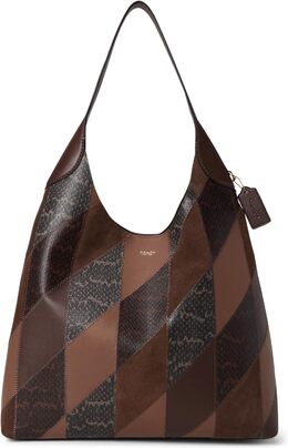 Сумка через плечо Coach Brooklyn Shoulder Bag 39 With Snakeskin Patchwork, цвет Maple Multi 10037801 | maple multi