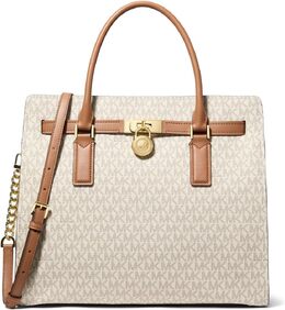 Сумка Michael Kors Hamilton Moderne Large Satchel, цвет Vanilla/Acorn 10030923 | vanilla/acorn