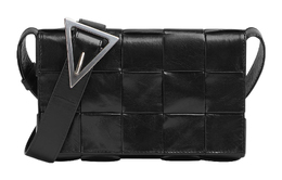 Сумка кросс-боди Cassette Intreccio малая черная Bottega Veneta 717587vcq718803