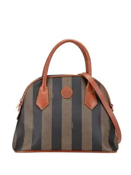 Fendi 2000-2010 Pequin Coated Canvas Dome satchel 32165756
