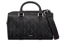 Сумка через плечо Lingot Diamond Pattern Canvas With Leather, кросс-боди, дорожная, мужская, черная Christian Dior 1adpo267cdp-h43e
