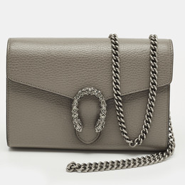 Gucci Grey Leather Mini Crystal Dionysus Shoulder Bag 1217453