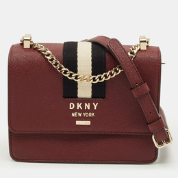 DKNY Burgundy Leather Liza Crossbody Bag 1217474