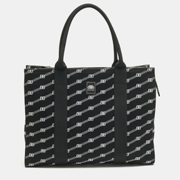 Balenciaga Black/White BB Monogram Canvas Trade Tote 1217361