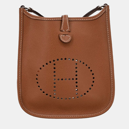 Hermes Cognac Epsom Evelyne TPM Shoulder Bag 1217085